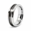 6mm tungsten ring blank with 3mm inlay channel