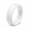 6mm white ceramic ring blank or core with 3mm inlay channel