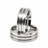 Two 8mm stainless steel ring blanks with two 2mm inlay channels