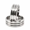 Two 8mm titanium ring blanks with two 2mm inlay channels