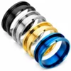 8mm stainless steel ring blanks with 4mm inlay channels in black, silver, gold and blue