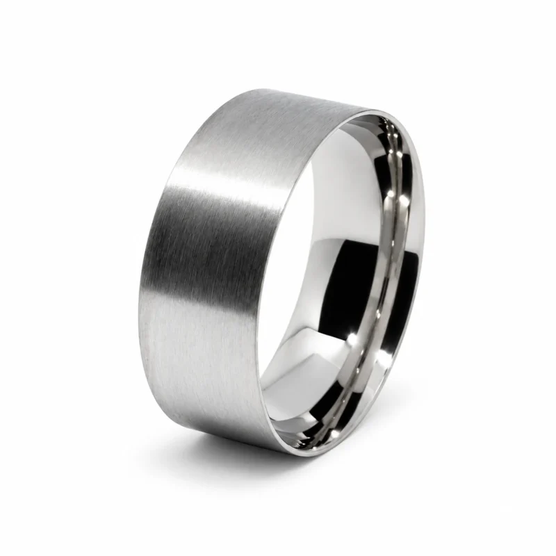 8mm stainless steel ring liner or core, comfort fit