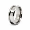 8mm titanium ring blank with 4mm inlay channel