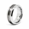 8mm tungsten ring blank with 4mm inlay channel
